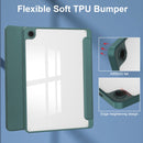 Samsung Tab A9+ Plus Acrylic 3-folding Smart Leather Tablet Case with Pen Slot