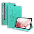 Love Butterfly Embossed Leather Tablet Case, For Samsung Galaxy Tab S9 FE+