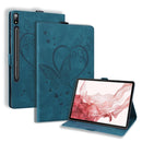 Love Butterfly Embossed Leather Tablet Case, For Samsung Galaxy Tab S9 FE+