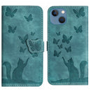 Butterfly Cat Embossing Flip Leather Phone Case, For iPhone SE 2022 / 2020 / 8 / 7, For iPhone 13 Pro Max, For iPhone 13 Pro, For iPhone 13