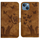 Butterfly Cat Embossing Flip Leather Phone Case, For iPhone SE 2022 / 2020 / 8 / 7, For iPhone 13 Pro Max, For iPhone 13 Pro, For iPhone 13
