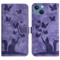 Butterfly Cat Embossing Flip Leather Phone Case, For iPhone 13 mini, For iPhone 12 / 12 Pro, For iPhone 12 Pro Max, For iPhone 12 mini