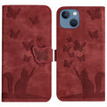 Butterfly Cat Embossing Flip Leather Phone Case, For iPhone 13 mini, For iPhone 12 / 12 Pro, For iPhone 12 Pro Max, For iPhone 12 mini