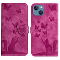 Butterfly Cat Embossing Flip Leather Phone Case, For iPhone 13 mini, For iPhone 12 / 12 Pro, For iPhone 12 Pro Max, For iPhone 12 mini