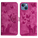 Butterfly Cat Embossing Flip Leather Phone Case, For iPhone 13 mini, For iPhone 12 / 12 Pro, For iPhone 12 Pro Max, For iPhone 12 mini