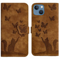 Butterfly Cat Embossing Flip Leather Phone Case, For iPhone 13 mini, For iPhone 12 / 12 Pro, For iPhone 12 Pro Max, For iPhone 12 mini