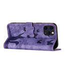Butterfly Cat Embossing Flip Leather Phone Case, For iPhone 11 Pro Max, For iPhone 11, For iPhone 11 Pro, For iPhone X / XS