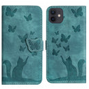 Butterfly Cat Embossing Flip Leather Phone Case, For iPhone 11 Pro Max, For iPhone 11, For iPhone 11 Pro, For iPhone X / XS