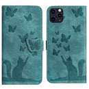 Butterfly Cat Embossing Flip Leather Phone Case, For iPhone 11 Pro Max, For iPhone 11, For iPhone 11 Pro, For iPhone X / XS