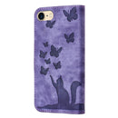 Butterfly Cat Embossing Flip Leather Phone Case, For iPhone SE 2022 / 2020 / 8 / 7, For iPhone 13 Pro Max, For iPhone 13 Pro, For iPhone 13