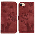 Butterfly Cat Embossing Flip Leather Phone Case, For iPhone SE 2022 / 2020 / 8 / 7, For iPhone 13 Pro Max, For iPhone 13 Pro, For iPhone 13