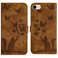 Butterfly Cat Embossing Flip Leather Phone Case, For iPhone SE 2022 / 2020 / 8 / 7, For iPhone 13 Pro Max, For iPhone 13 Pro, For iPhone 13