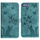 Butterfly Cat Embossing Flip Leather Phone Case, For iPhone XR, For iPhone XS Max, For iPhone 8 Plus / 7 Plus