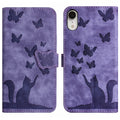 Butterfly Cat Embossing Flip Leather Phone Case, For iPhone XR, For iPhone XS Max, For iPhone 8 Plus / 7 Plus