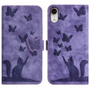 Butterfly Cat Embossing Flip Leather Phone Case, For iPhone XR, For iPhone XS Max, For iPhone 8 Plus / 7 Plus