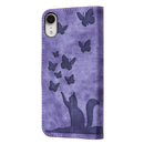 Butterfly Cat Embossing Flip Leather Phone Case, For iPhone XR, For iPhone XS Max, For iPhone 8 Plus / 7 Plus