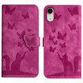 Butterfly Cat Embossing Flip Leather Phone Case, For iPhone XR, For iPhone XS Max, For iPhone 8 Plus / 7 Plus