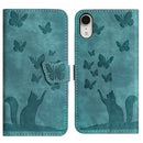 Butterfly Cat Embossing Flip Leather Phone Case, For iPhone XR, For iPhone XS Max, For iPhone 8 Plus / 7 Plus