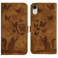 Butterfly Cat Embossing Flip Leather Phone Case, For iPhone XR, For iPhone XS Max, For iPhone 8 Plus / 7 Plus