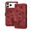 Butterfly Cat Embossing Flip Leather Phone Case, For iPhone 17 Pro Max, For iPhone 17 Pro, For iPhone 17, For iPhone Air