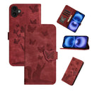 Butterfly Cat Embossing Flip Leather Phone Case, For iPhone 17 Pro Max, For iPhone 17 Pro, For iPhone 17, For iPhone Air
