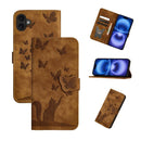Butterfly Cat Embossing Flip Leather Phone Case, For iPhone 17 Pro Max, For iPhone 17 Pro, For iPhone 17, For iPhone Air