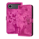 Butterfly Cat Embossing Flip Leather Phone Case, For iPhone 17 Pro Max, For iPhone 17 Pro, For iPhone 17, For iPhone Air