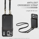 JEEHOOD C22 Series Zipper Wallet Leather Phone Case with Dual Lanyard, For iPhone 17 Pro Max, For iPhone 17 Pro, For iPhone Air, For iPhone 16 Pro Max