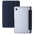 For Samsung Galaxy Tab A9 3-Fold Clear Acrylic Leather Tablet Case