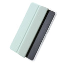 For Samsung Galaxy Tab S10 Ultra 3-Fold Clear Acrylic Leather Tablet Case