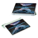 For Samsung Galaxy Tab S10 Ultra 3-Fold Clear Acrylic Leather Tablet Case