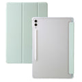 For Samsung Galaxy Tab S10 Ultra 3-Fold Clear Acrylic Leather Tablet Case