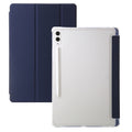 For Samsung Galaxy Tab S10 Ultra 3-Fold Clear Acrylic Leather Tablet Case