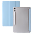 For Samsung Galaxy Tab S10 Ultra 3-Fold Clear Acrylic Leather Tablet Case