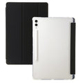 For Samsung Galaxy Tab S10 Ultra 3-Fold Clear Acrylic Leather Tablet Case