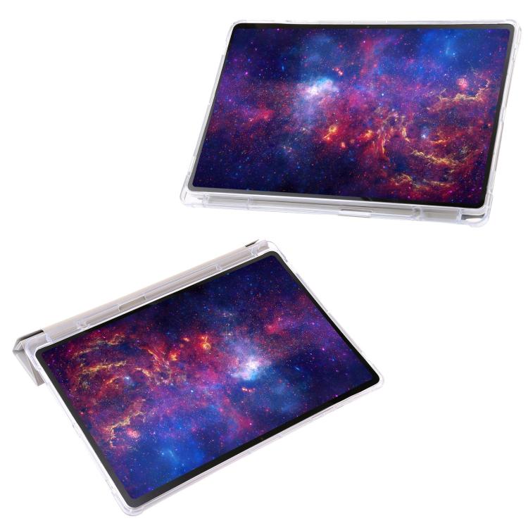 Clear Acrylic Leather Tablet Case, For Samsung Galaxy Tab S9 FE+