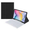 Square Cap Bluetooth Keyboard Leather Case with Pen Slot For Samsung Galaxy Tab S9 FE+