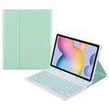 Square Cap Bluetooth Keyboard Leather Case with Pen Slot For Samsung Galaxy Tab S9 FE+