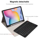 Square Cap Bluetooth Keyboard Leather Case with Pen Slot For Samsung Galaxy Tab S9 FE+