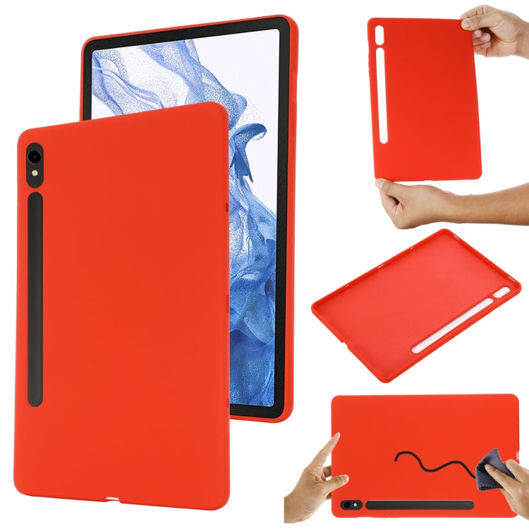 Pure Color Liquid Silicone Shockproof Tablet Case, For Samsung Galaxy Tab S9 Ultra / S10 Ultra, For Samsung Galaxy Tab S9 FE+ / S10+, For Samsung Galaxy Tab S6 Lite 2024, For Samsung Galaxy Tab S9 FE, For Samsung Galaxy Tab A9+, For Samsung Galaxy Tab A9