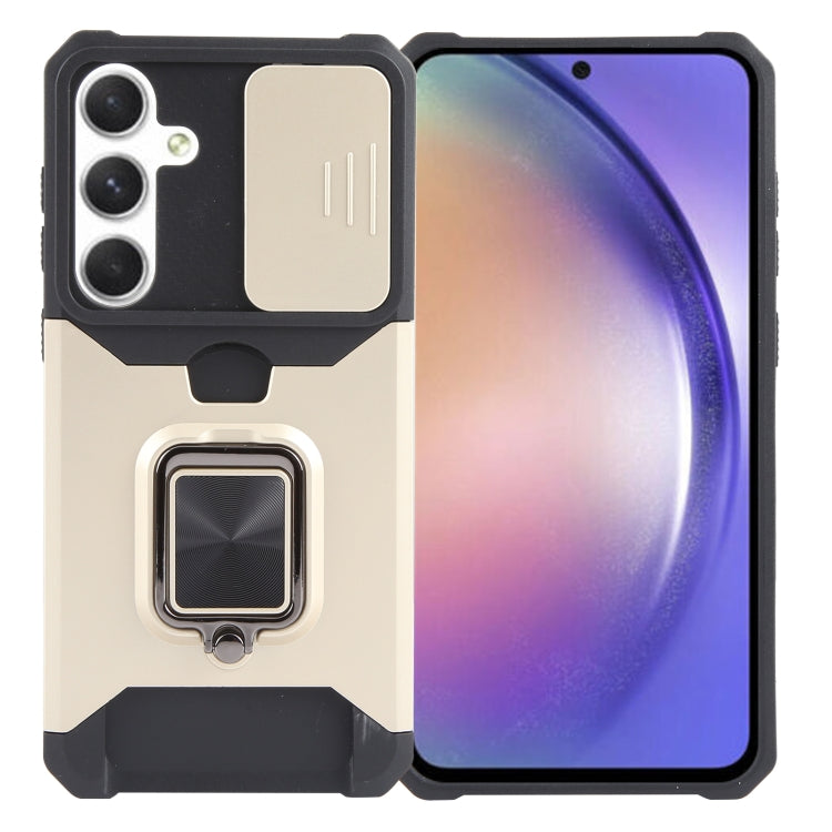 For Samsung Galaxy A55 Camera Shield Card Slot PC+TPU Phone Case