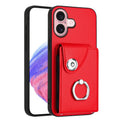 Organ Card Bag Ring Holder Phone Case, For iPhone 16, For iPhone 15 Pro Max, For iPhone 15 Pro, For iPhone 15 Plus
