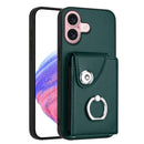 Organ Card Bag Ring Holder Phone Case, For iPhone 16, For iPhone 15 Pro Max, For iPhone 15 Pro, For iPhone 15 Plus