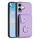 Organ Card Bag Ring Holder Phone Case, For iPhone 17e / 16e, For iPhone 17 Pro Max, For iPhone 17 Pro, For iPhone 17
