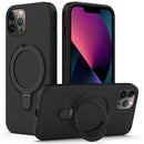 For iPhone 12 Pro Liquid Silicone MagSafe Magnetic Phone Case with Ring Holder