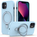 For iPhone 11 Liquid Silicone MagSafe Magnetic Phone Case with Ring Holder