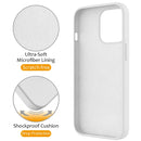 For iPhone 14 Pro Max Liquid Silicone MagSafe Magnetic Phone Case with Ring Holder