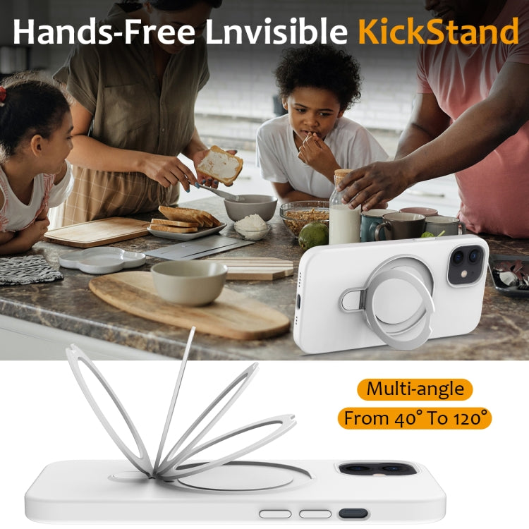 Liquid Silicone MagSafe Magnetic Phone Case with Ring Holder