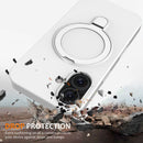 For iPhone 12 Pro Liquid Silicone MagSafe Magnetic Phone Case with Ring Holder