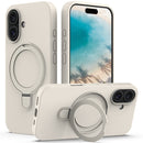 For iPhone 12 Pro Liquid Silicone MagSafe Magnetic Phone Case with Ring Holder